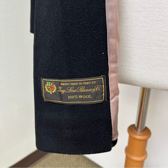 Fleurette Womens Size 10 Black 100% Wool Jacket Car Coat Saks Fifth Avenue - Picture 9 of 14